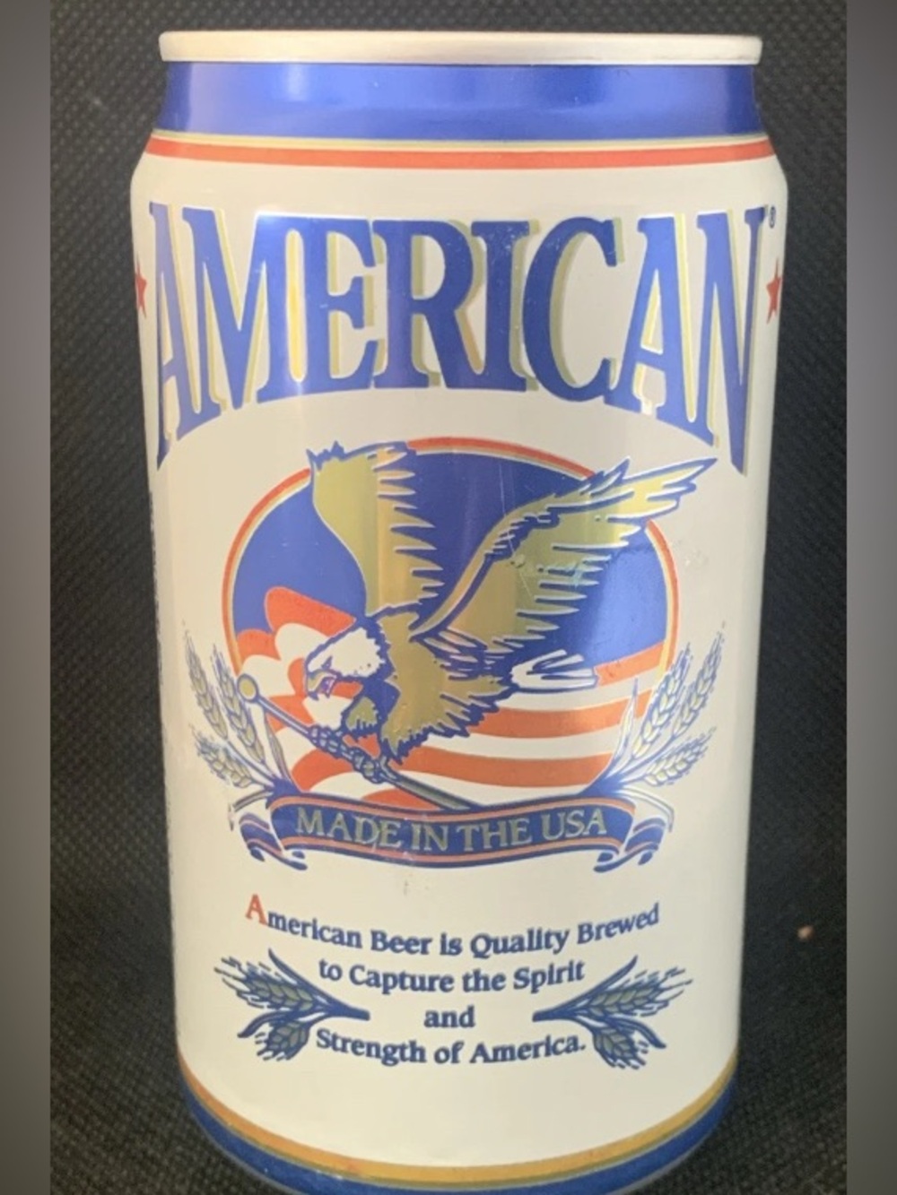 Vintage Beer Can American Beer Capture The Spirit and Strength of America Empty